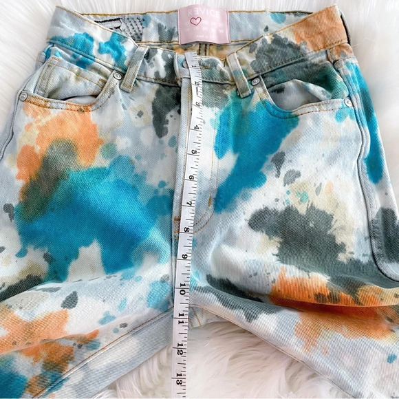 Revice Tie Dye Ex-boyfriend High Rise Jeans Straight Leg - Picture 12 of 14
